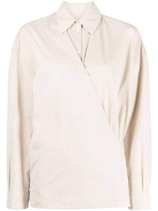 Straight Collar Twisted Shirt Dusty Rose - LEMAIRE - BALAAN 1