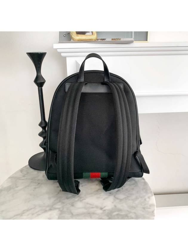 Web Stripe Canvas Backpack Black - GUCCI - BALAAN 6