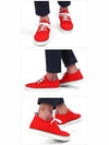 Canvas Low Top Sneakers Red - THOM BROWNE - BALAAN 3