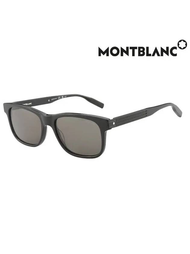 Sunglasses MB0163S 001 Square Acetate Men Women - MONTBLANC - BALAAN 3