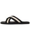 Crossover Strap Slippers Black - BALLY - BALAAN 4