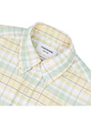 Men's Plaid Three Stripes Armband Oxford Long Sleeve Shirt Yellow - THOM BROWNE - BALAAN 8