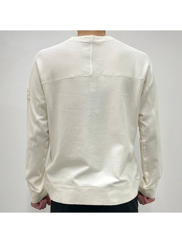 Compass Badge Sweatshirt White - STONE ISLAND - BALAAN 5