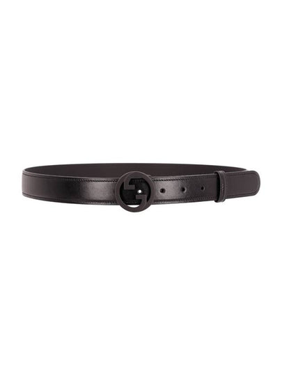 Blondie Belt Black Leather 734771AACPU1000 - GUCCI - BALAAN 2