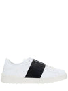 Calfskin Open Low Top Sneakers White Black - VALENTINO - BALAAN 2