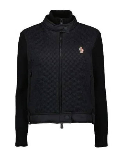 Logo Patch Casual Medium Zip-up Jacket Black - MONCLER - BALAAN 2