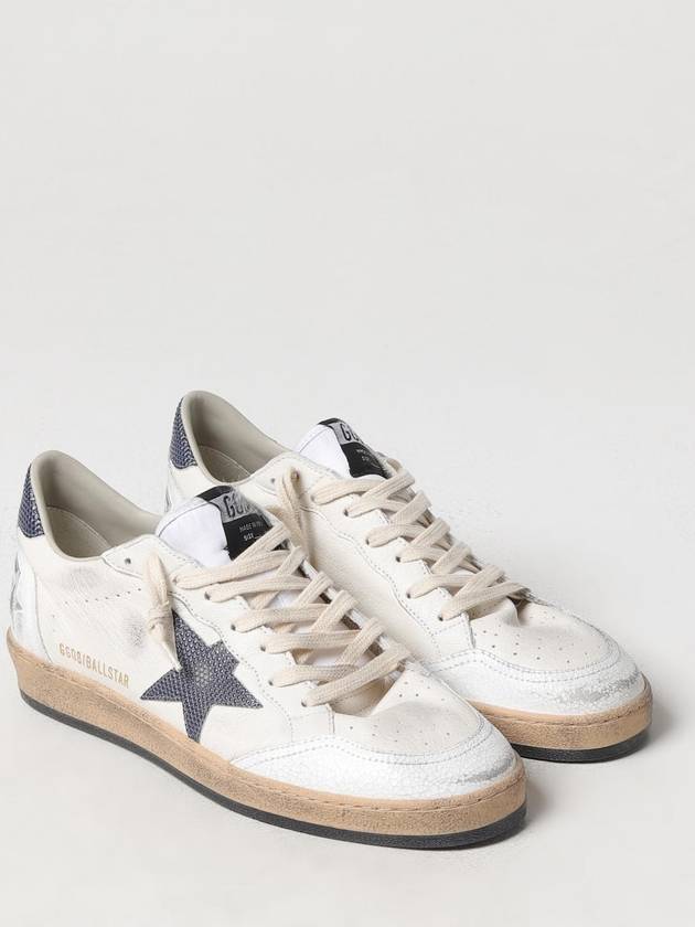 Ballstar Dusty Blue Tab Low Top Sneakers White - GOLDEN GOOSE - BALAAN 3