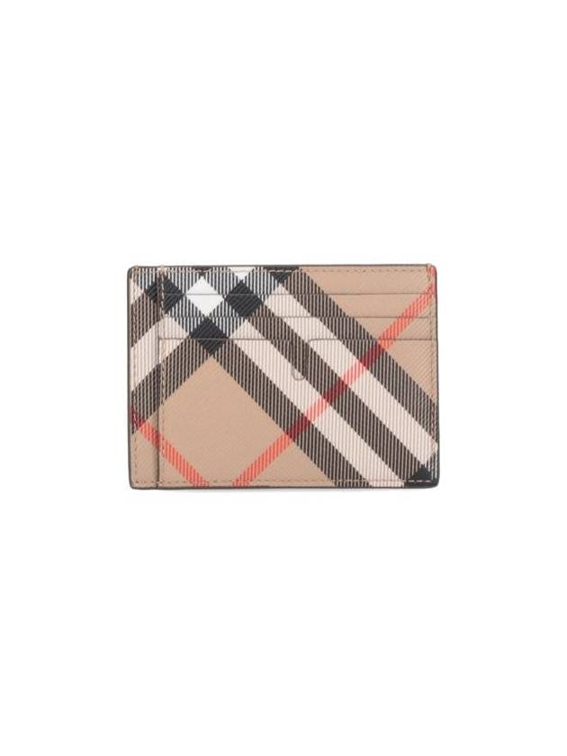 Check Card Wallet Beige - BURBERRY - BALAAN 3