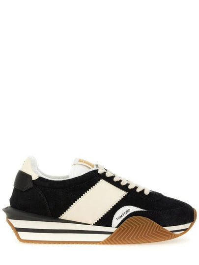 Suede James Sneakers Black Cream - TOM FORD - BALAAN 2