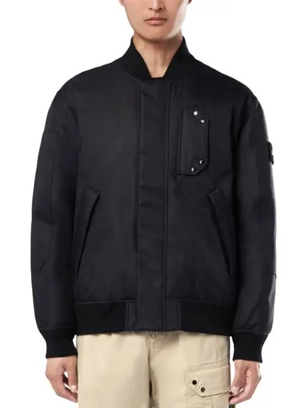 Compass Wappen Logo Twill Padding Bomber Jacket Black - STONE ISLAND - BALAAN 5