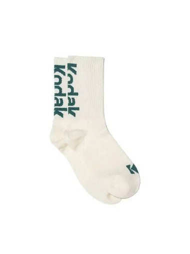 KODAK lettering point crew socks IVORY - KODO - BALAAN 1