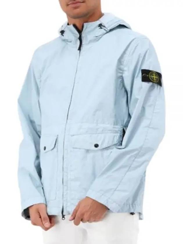 Membrana 3L TC Hooded Jacket Sky Blue - STONE ISLAND - BALAAN 2