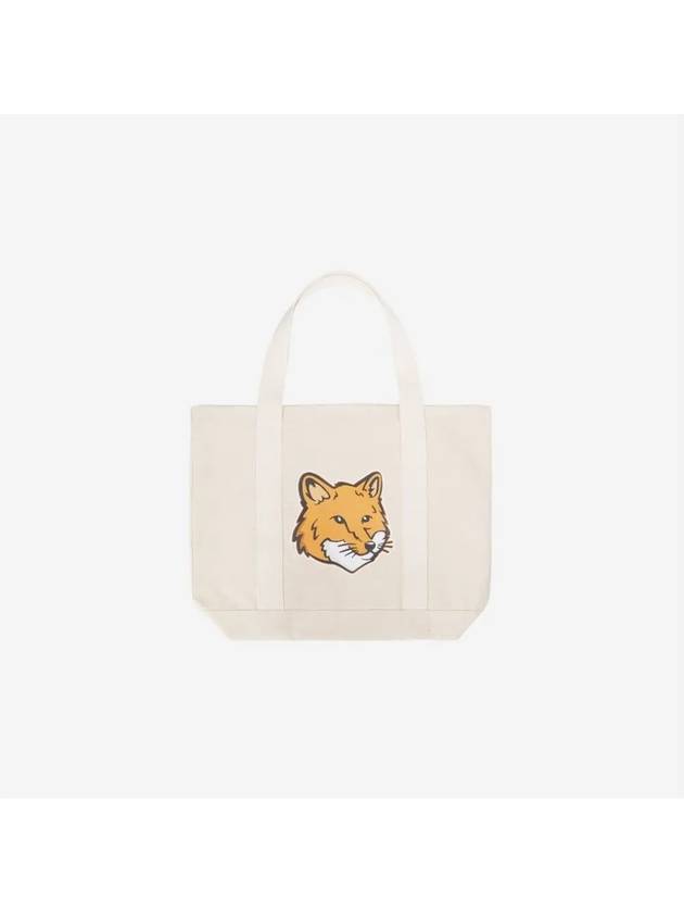 Fox Head Print Tote Bag Ecru - MAISON KITSUNE - BALAAN 4