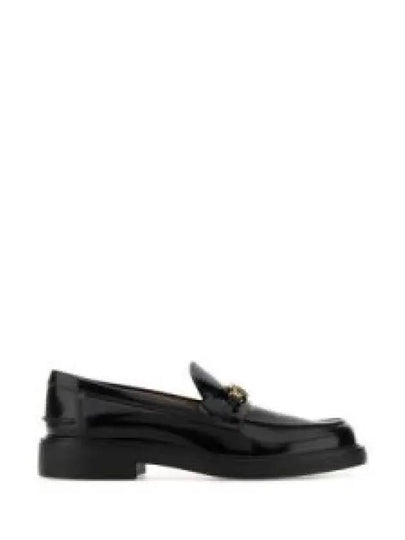 Metal Logo Leather Loafers Black - TOD'S - BALAAN 2