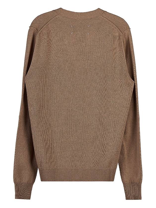 Eco Cashmere Loose Fit Cardigan Brown - MAISON MARGIELA - BALAAN 3