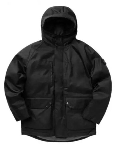 44736 Diagonal Wind Resistant Nylon Down Parka Black - STONE ISLAND - BALAAN 2