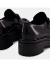 Triangle Logo Leather Loafers Black - PRADA - BALAAN 7