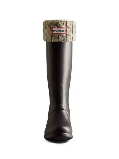 Recycled 6 Stitch Cable Tall Boots Sock Grey - HUNTER - BALAAN 2