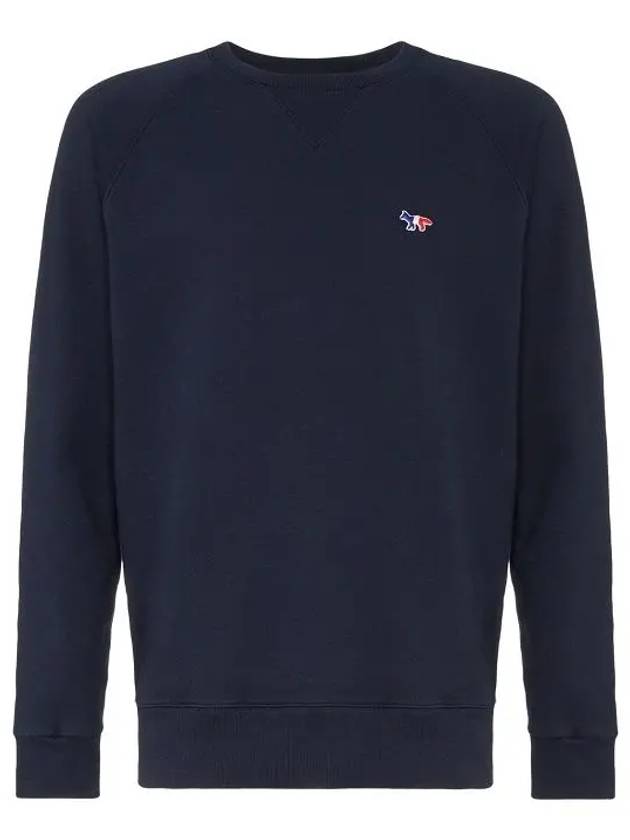 Tricolor Fox Patch Sweatshirt Navy - MAISON KITSUNE - BALAAN 3