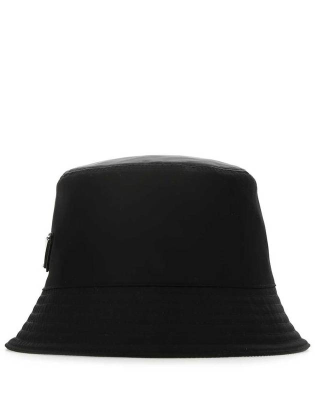 Re-Nylon Triangle Logo Bucket Hat Black - PRADA - BALAAN 4