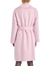 24SS TOTEM Totem virgin wool cashmere blend belt coat 016 Rosa pink 16011011 016 - MAX MARA - BALAAN 3