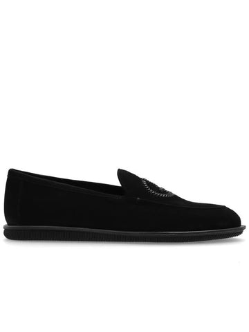 Giorgio Armani Suede Shoes Type Loafers, Men's, Black - GIORGIO ARMANI - BALAAN 1