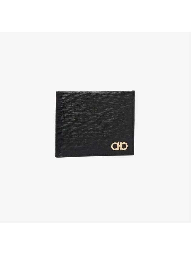 Gancini Half Wallet Black - SALVATORE FERRAGAMO - BALAAN 2