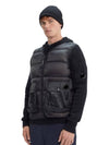 Lens Detail Zip-Up Quilted Vest Black - CP COMPANY - BALAAN 3