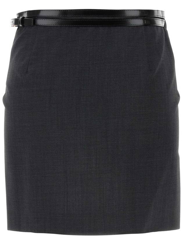 Grey Wrap Mini-Skirt In Wool Blend Woman - PHILOSOPHY DI LORENZO SERAFINI - BALAAN 2