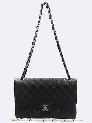 A58600 Black Caviar Classic Jumbo Large Chain Shoulder Bag - CHANEL - BALAAN 1