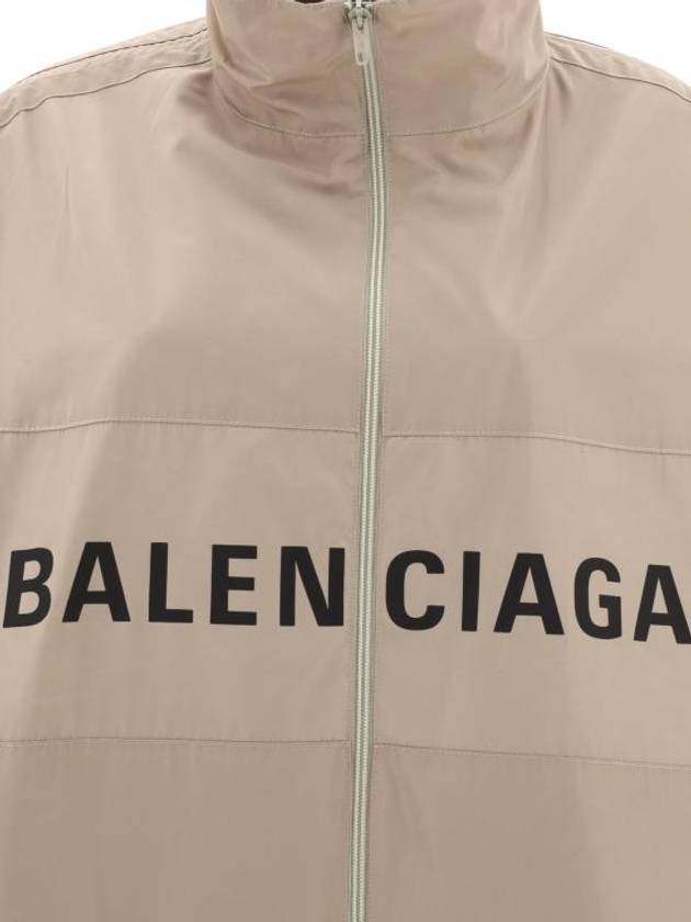 Logo Print Zip-up Jacket Beige - BALENCIAGA - BALAAN 4