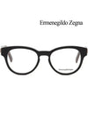 Eyewear Logo Round Horn-rimmed Eyeglasses Black - ERMENEGILDO ZEGNA - BALAAN 4