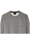 Zebra Logo Cotton Sweatshirt Grey - PAUL SMITH - BALAAN 3