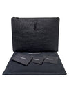 Women s 453249 Monogram Black Logo Medium Clutch - SAINT LAURENT - BALAAN 2