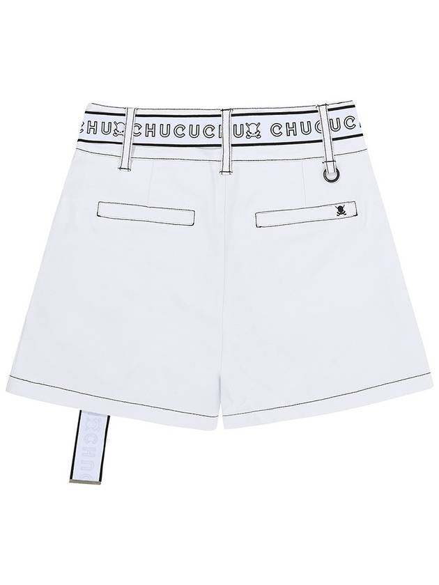 C23MPT002W Belted Short Pants White - CHUCUCHU - BALAAN 2