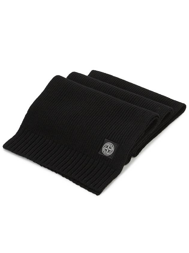 Kids Logo Scarf Black - STONE ISLAND - BALAAN 3