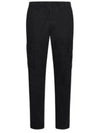 Wappen Patch Old Treatment Slim Fit Cargo Straight Pants Black - STONE ISLAND - BALAAN 2