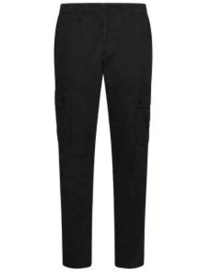 Wappen Patch Old Treatment Slim Fit Cargo Straight Pants Black - STONE ISLAND - BALAAN 2