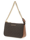 Jet Set Chain Leather Shoulder Bag Brown - MICHAEL KORS - BALAAN 3