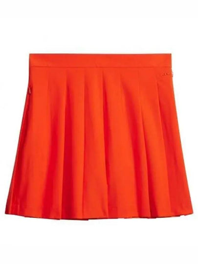 Adina Pleated Skirt Tangerine Tango - J.LINDEBERG - BALAAN 2