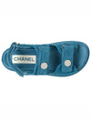 Blue CC Velcro Strap Sandals G35927 - CHANEL - BALAAN 4