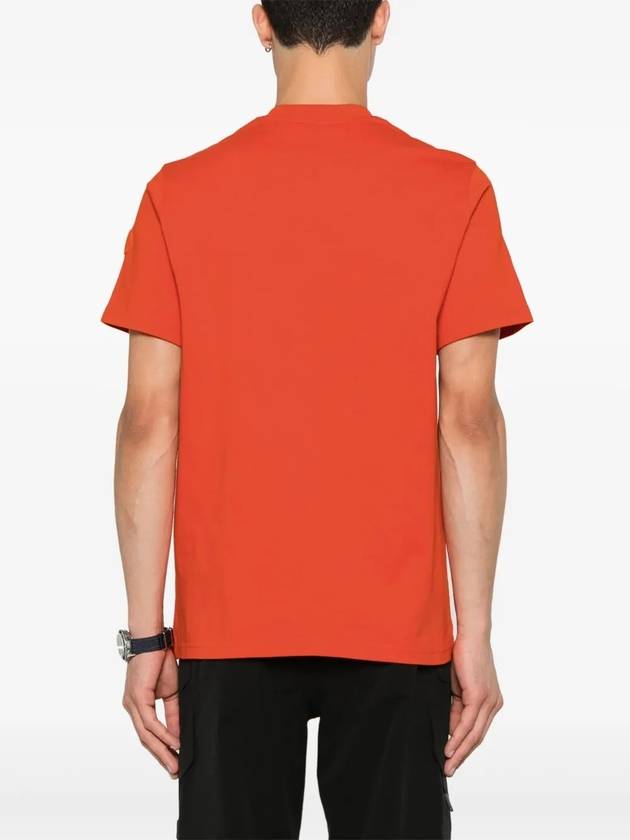 Logo Crew Neck Short Sleeve T Shirt Orange - MONCLER - BALAAN 5