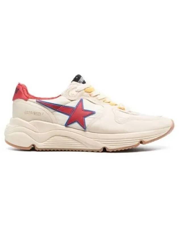 Men's Star Running Sole Low Top Sneakers Beige Red - GOLDEN GOOSE - BALAAN 2