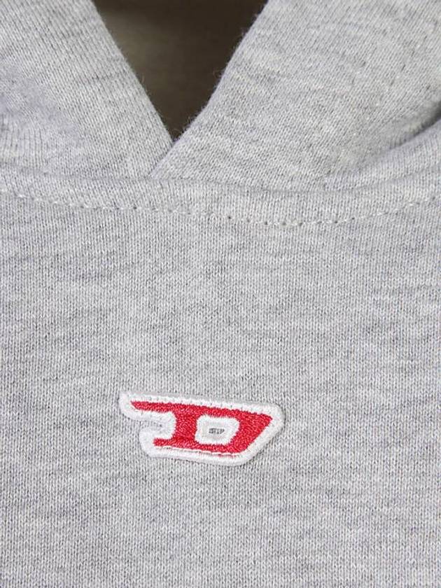 D Logo Patch Hoodie Grey - DIESEL - BALAAN 4