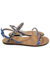 Rockstud Leather Sandals Blue - VALENTINO - BALAAN 2