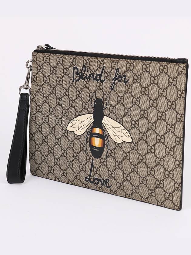 GG canvas bee printing medium clutch bag 473904 - GUCCI - BALAAN 3