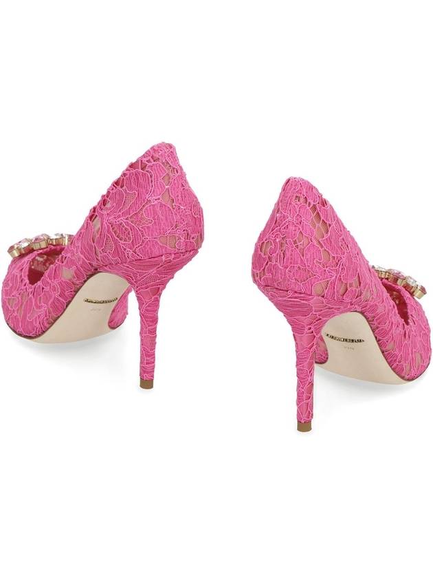 Women's Rhinestone Fabric Pumps Heel Pink - DOLCE&GABBANA - BALAAN 5