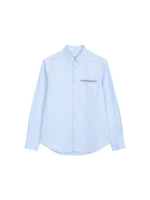 Trim pocket button down collar shirt blue 271128 - PAUL SMITH - BALAAN 1