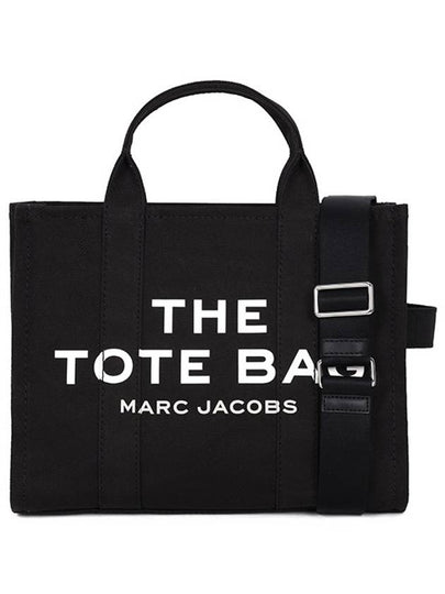 Logo Medium Canvas Tote Bag Black - MARC JACOBS - BALAAN 2