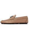 V Logo Leather Loafers Light Camel - VALENTINO - BALAAN 5